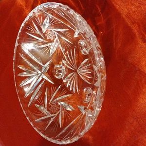 Beautiful,3"X7",Candy Dish,Star Pressed Glass